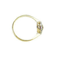 Oval Ruby Diamond Halo Vintage Ring - Gem Set Love