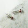 Rich Red Ruby Platinum Studs