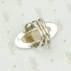 Magical Vintage Rutilated Quartz Ring in Silver