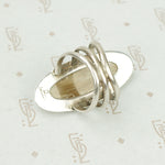 Magical Vintage Rutilated Quartz Ring in Silver