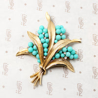 Glamour & Whimsy Trifari Brooch & Earring Set