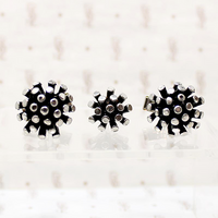 atomic cufflink and tie pin set