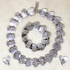 Turquoise Inlay Leaves Necklace, Bracelet & Earrings