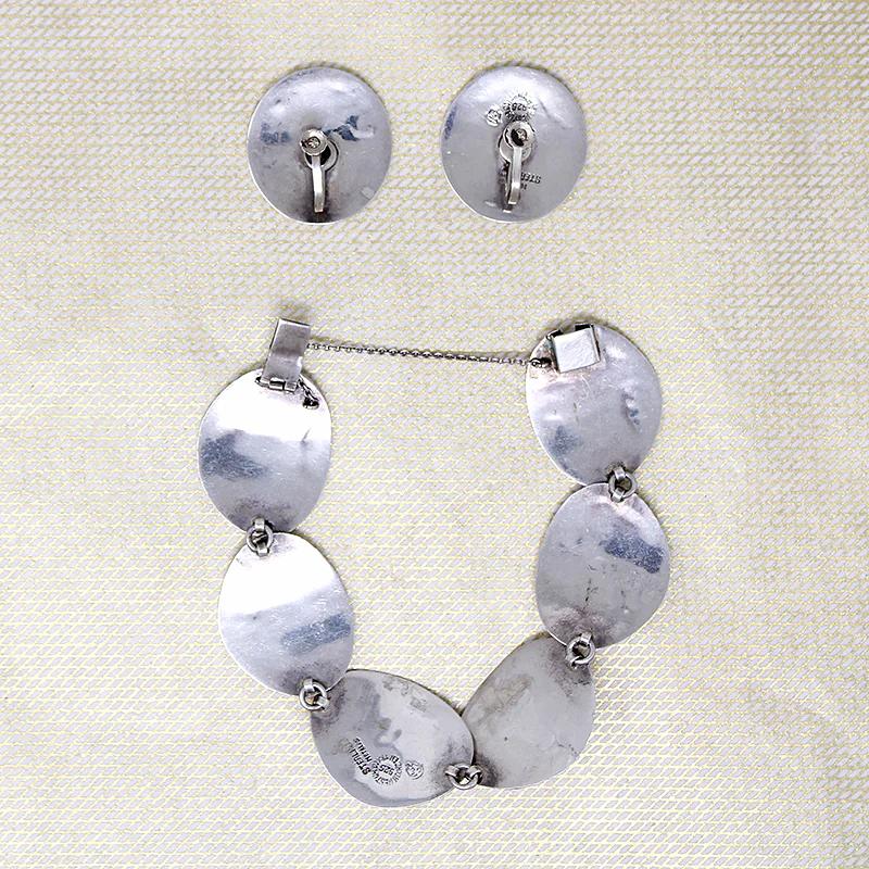 Vivacious Inlay in Mixed Metal Bracelet & Earring Set