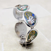Vivacious Inlay in Mixed Metal Bracelet & Earring Set