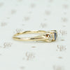 mine cut diamonds and sapphire ring in yellow gold circa 1890 side view