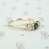 mine cut diamonds and sapphire ring in yellow gold circa 1890 diamond close up