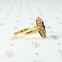 Cushion Cut Sapphires and OMC Diamonds in 18k