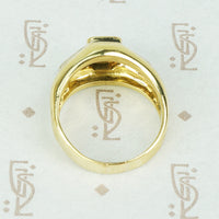 Sapphire and Diamond 18k Gypsy Band