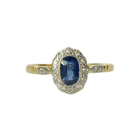 The Sapphire and Diamond Vintage London Engagement Ring - Gem Set Love
