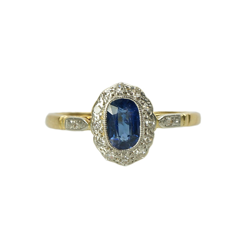 The Sapphire and Diamond Vintage London Engagement Ring - Gem Set Love
