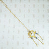 Renaissance Revival Lavalier in Gold, Sapphires & Pearls