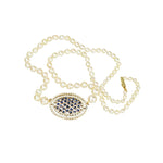 Circa 1900 Pearl and Sapphire Necklace