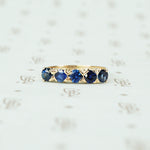 5 sapphire band in 10k rose gold circa 1900