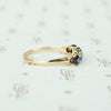 Antique Rose Gold Blue Sapphire Band