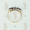 Antique Rose Gold Blue Sapphire Band
