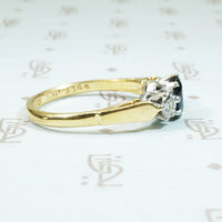 Vintage 18k Sapphire and Diamond Ring