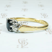 Vintage 18k Sapphire and Diamond Ring