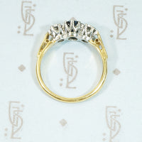 Vintage 18k Sapphire and Diamond Ring