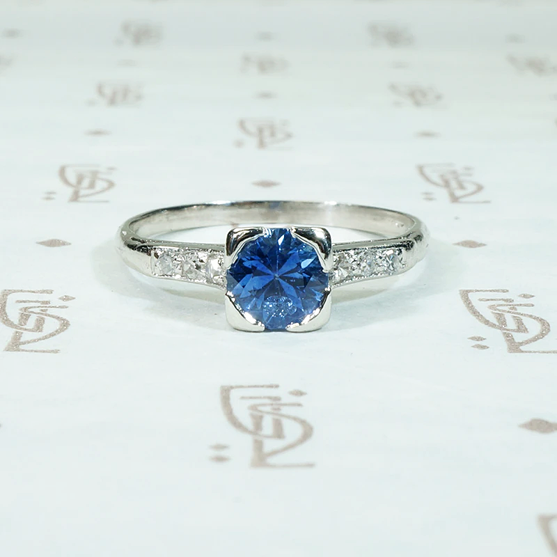 Elegant Simplicity Sapphire Platinum Engagement Ring