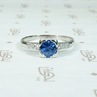Elegant Simplicity Sapphire Platinum Engagement Ring