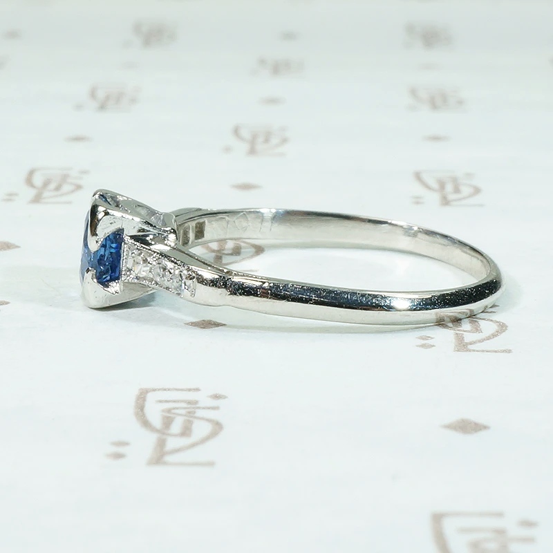 Elegant Simplicity Sapphire Platinum Engagement Ring