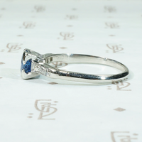 Elegant Simplicity Sapphire Platinum Engagement Ring