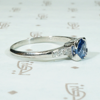 Elegant Simplicity Sapphire Platinum Engagement Ring
