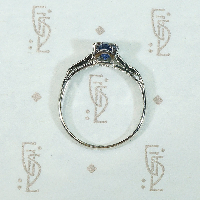 Elegant Simplicity Sapphire Platinum Engagement Ring