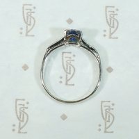 Elegant Simplicity Sapphire Platinum Engagement Ring
