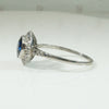 Sapphire Diamond Halo in Platinum