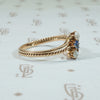 Delicate Victorian Beauty Sapphire and Rose Cut Diamond Ring