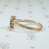 Delicate Victorian Beauty Sapphire and Rose Cut Diamond Ring