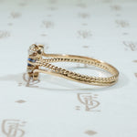 Delicate Victorian Beauty Sapphire and Rose Cut Diamond Ring
