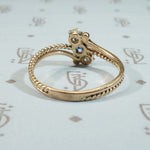 Delicate Victorian Beauty Sapphire and Rose Cut Diamond Ring