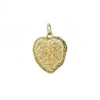 Petite Roses Antique 9ct Heart Locket - Gem Set Love