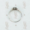 vintage white gold diamond engagement ring with sapphire sides