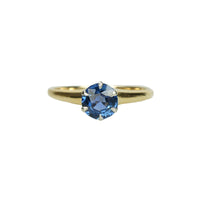 Cornflower Blue Sapphire Solitaire - Gem Set Love