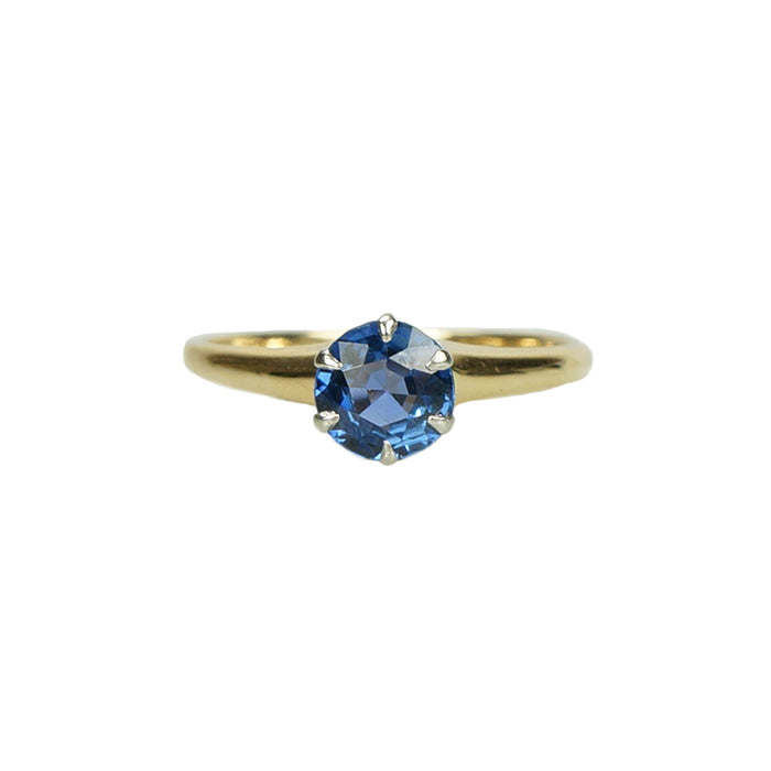 Cornflower Blue Sapphire Solitaire - Gem Set Love