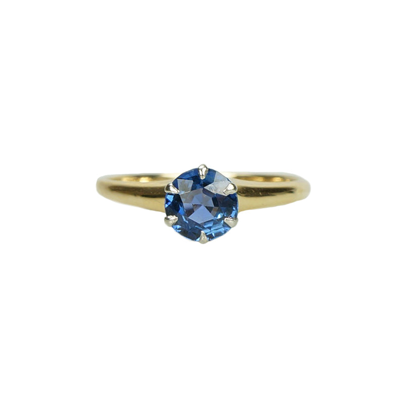 Cornflower Blue Sapphire Solitaire - Gem Set Love