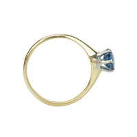Cornflower Blue Sapphire Solitaire - Gem Set Love