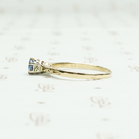 Enchanting Engraved Gold Montana Sapphire Engagement Ring