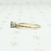 Enchanting Engraved Gold Montana Sapphire Engagement Ring