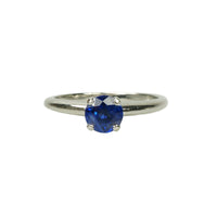 Bluest Blue Sapphire Platinum Solitaire