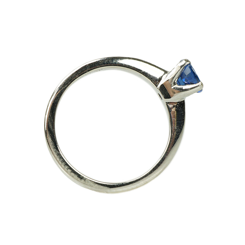 Bluest Blue Sapphire Platinum Solitaire