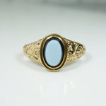 Beautiful 19thc Banded Agate Locket Ring