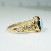 Beautiful 19thc Banded Agate Locket Ring