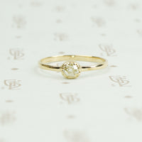 Chunky Oval Mine Cut Diamond in 18k