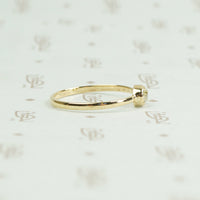 Chunky Oval Mine Cut Diamond in 18k