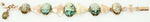 Vintage Egyptian Faience Scarab and Lotus Bracelet